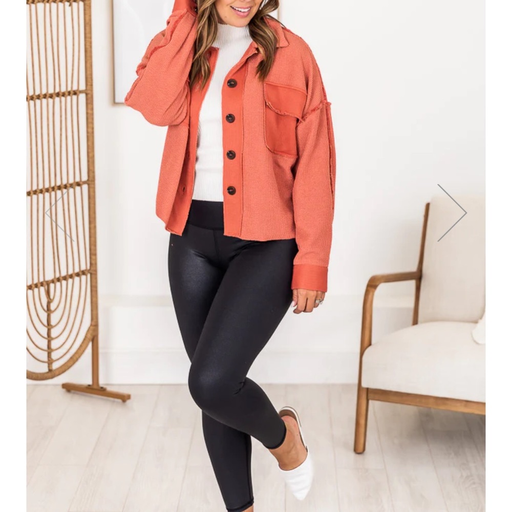 Remember Me Button Rust Front Jacket. New - image 5